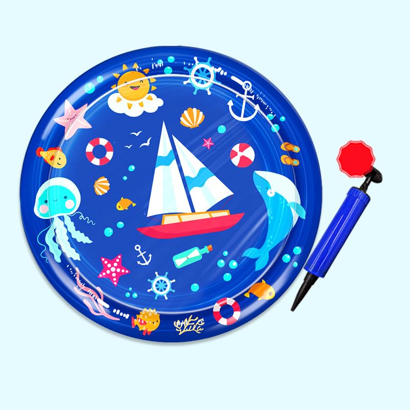 Qpets® Inflatable Pet Summer Cooling Pad, Thicken PVC Cooling Pad with Manual Air Pump, Cartoon Pet Cooling Water Pad Pet Chill Mat Qpets® Inflatable Pet Summer Cooling Pad, Thicken PVC Cooling Pad with Manual Air Pump, Cartoon Pet Cooling Water Pad Pet Chill Mat
